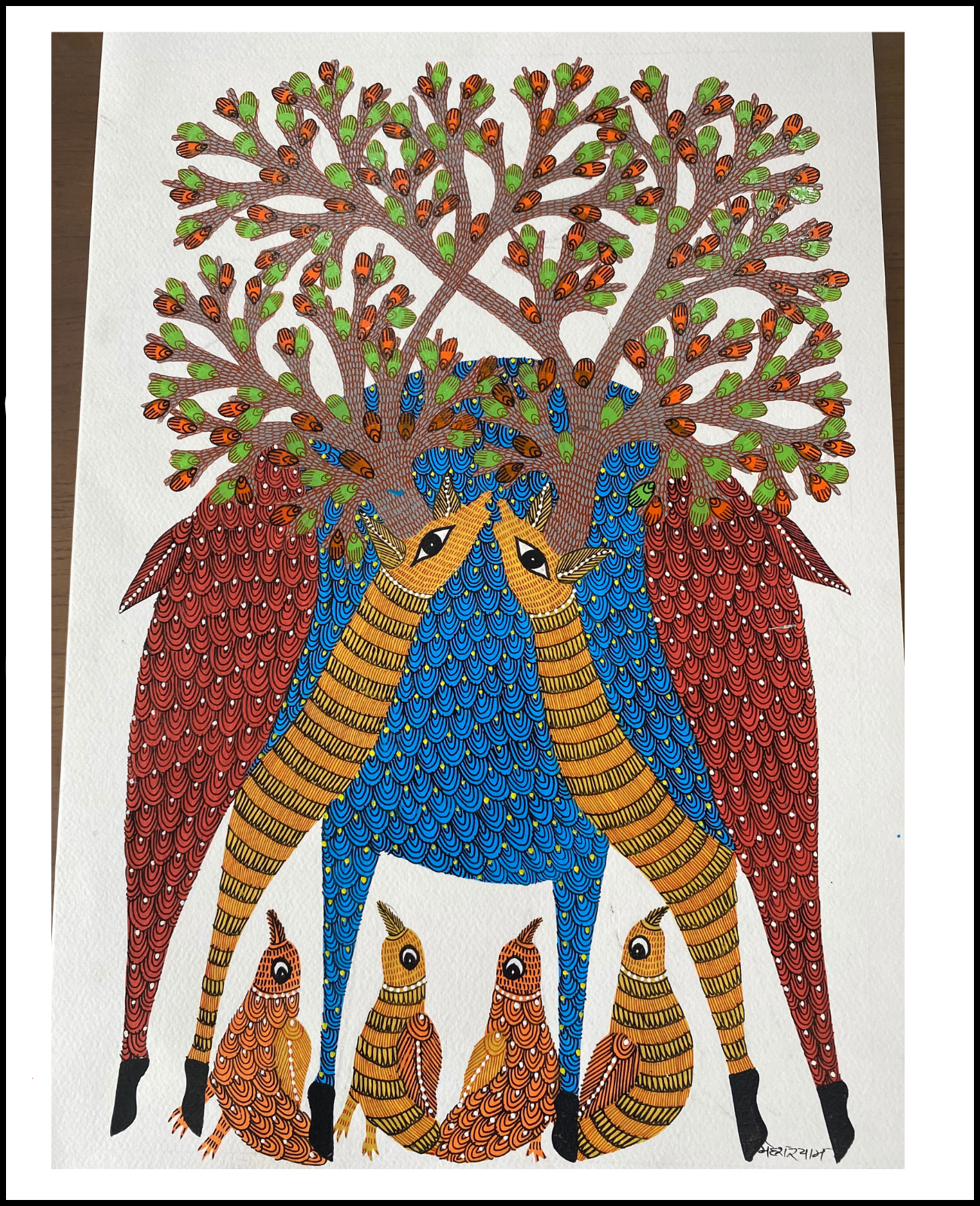 Handmade Gond art