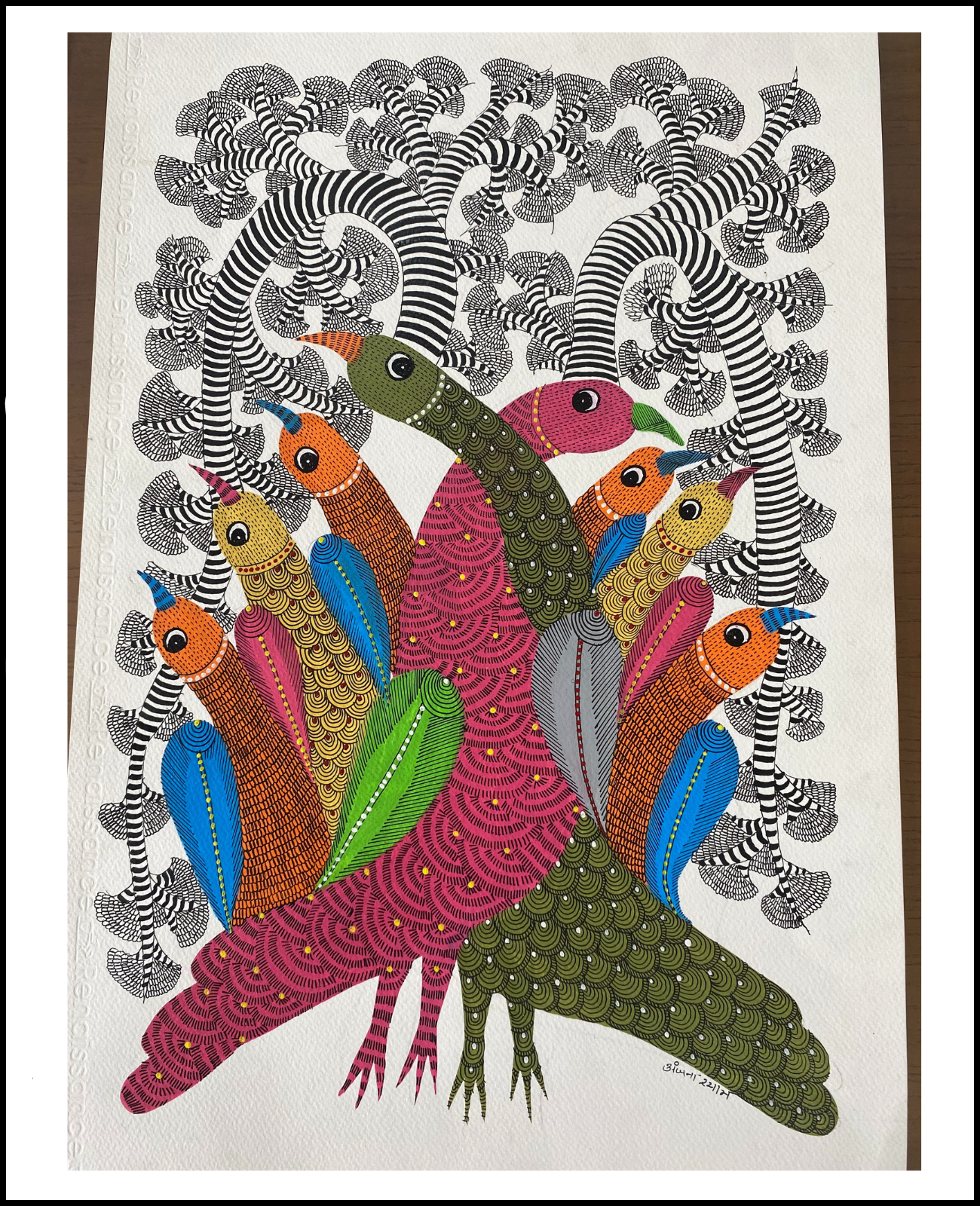 Unique handmade Gond art